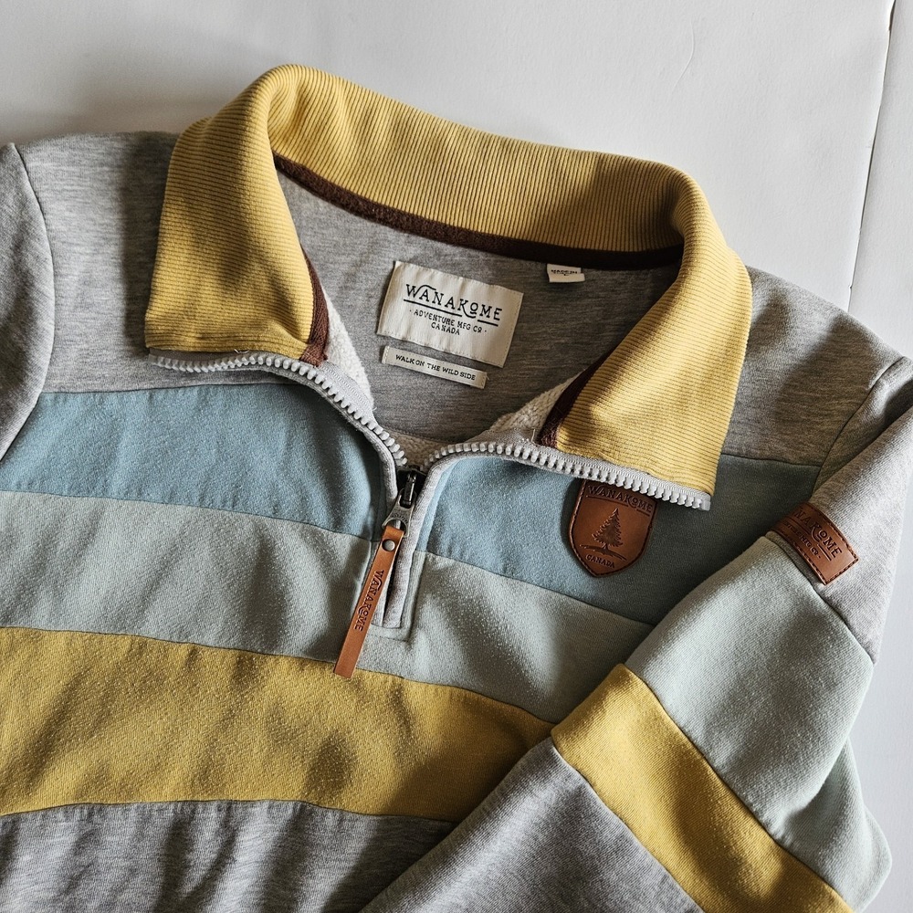Wanakome Betty 1/4 Zip Pullover Sweatshirt‎ Womens L Outdoor Hiking Colorblock
